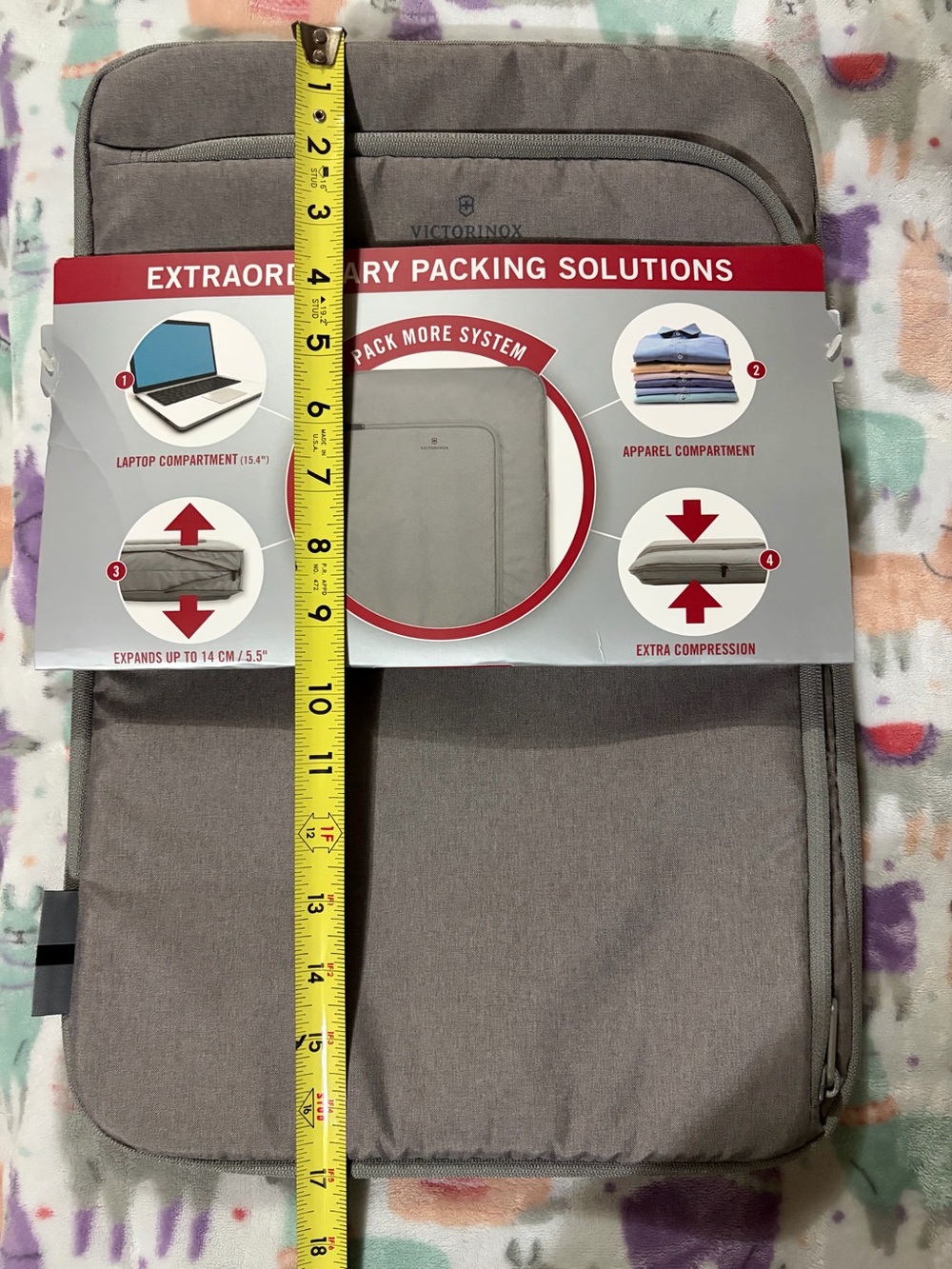 Victorinox Taupe/Gray Travel Packing Sleeve with Front Pocket
